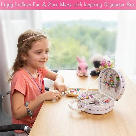 Charm Bracelet Making Kit Girls 250 Crystal Beads Letter Beads Bracelet Charms - Picture 2 of 6